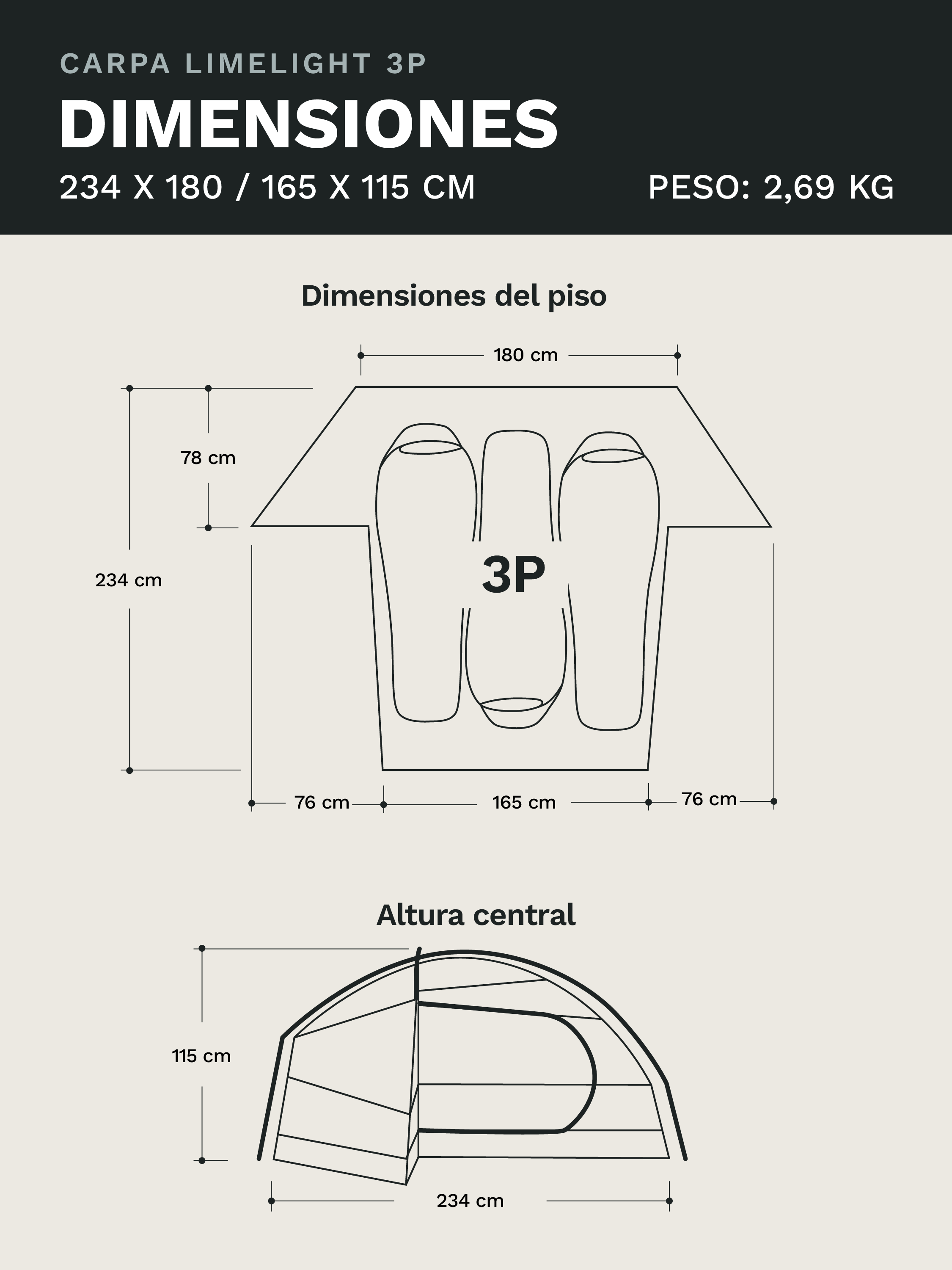 Carpa Marmot Limelight Ultra Liviana 3P