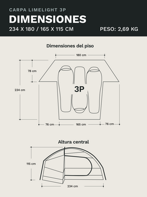 Carpa Marmot Limelight Ultra Liviana 3P