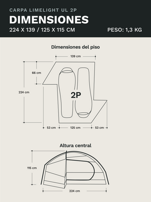 Carpa Marmot Limelight Ultra Liviana 2P