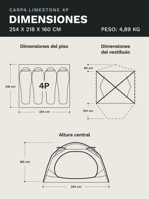 Carpa Marmot Limestone 4P