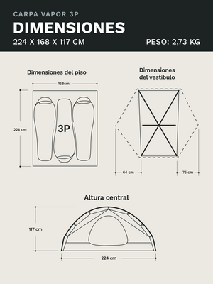 Carpa Marmot Vapor 3P