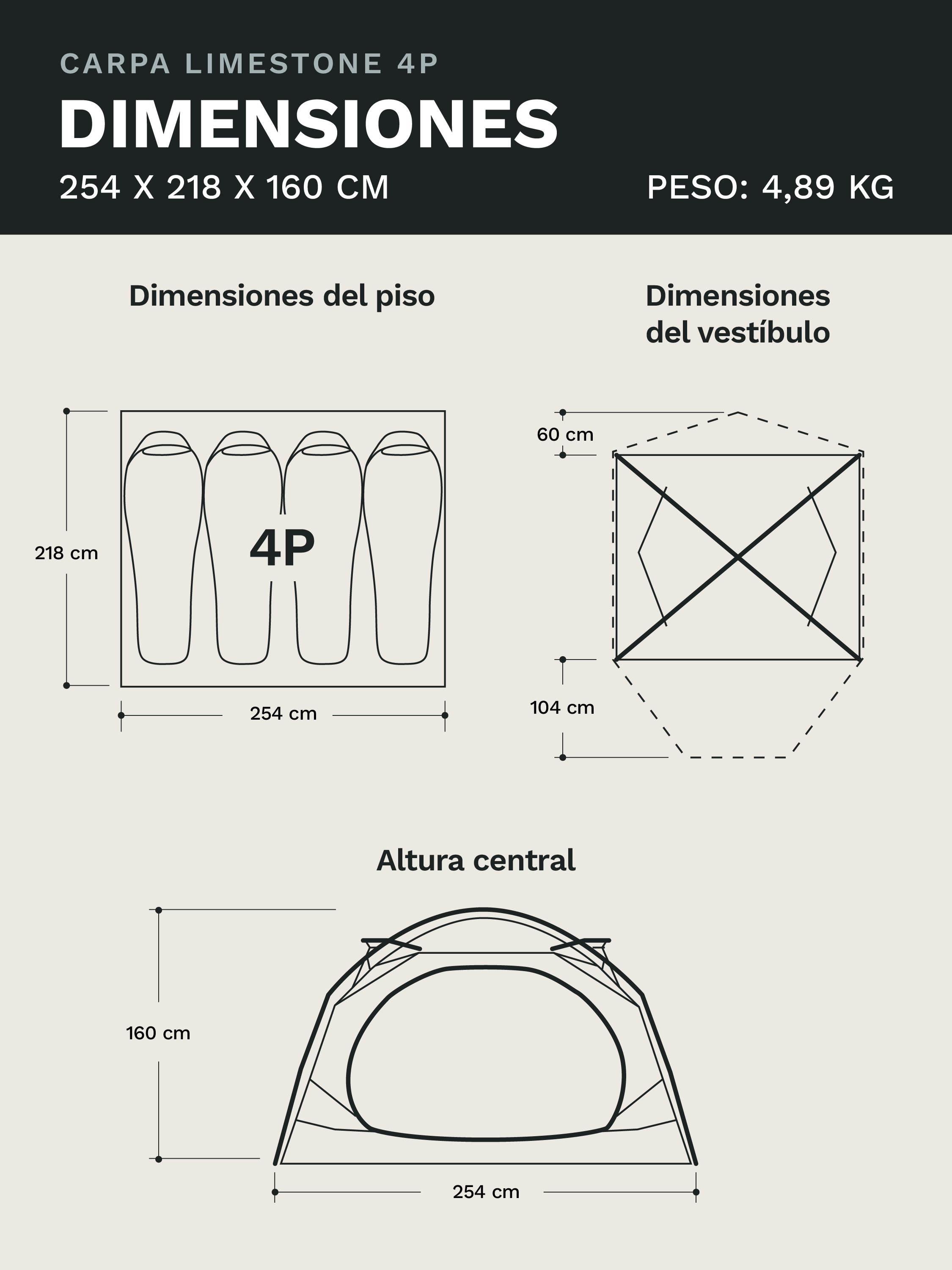 Carpa Marmot Limestone 4P