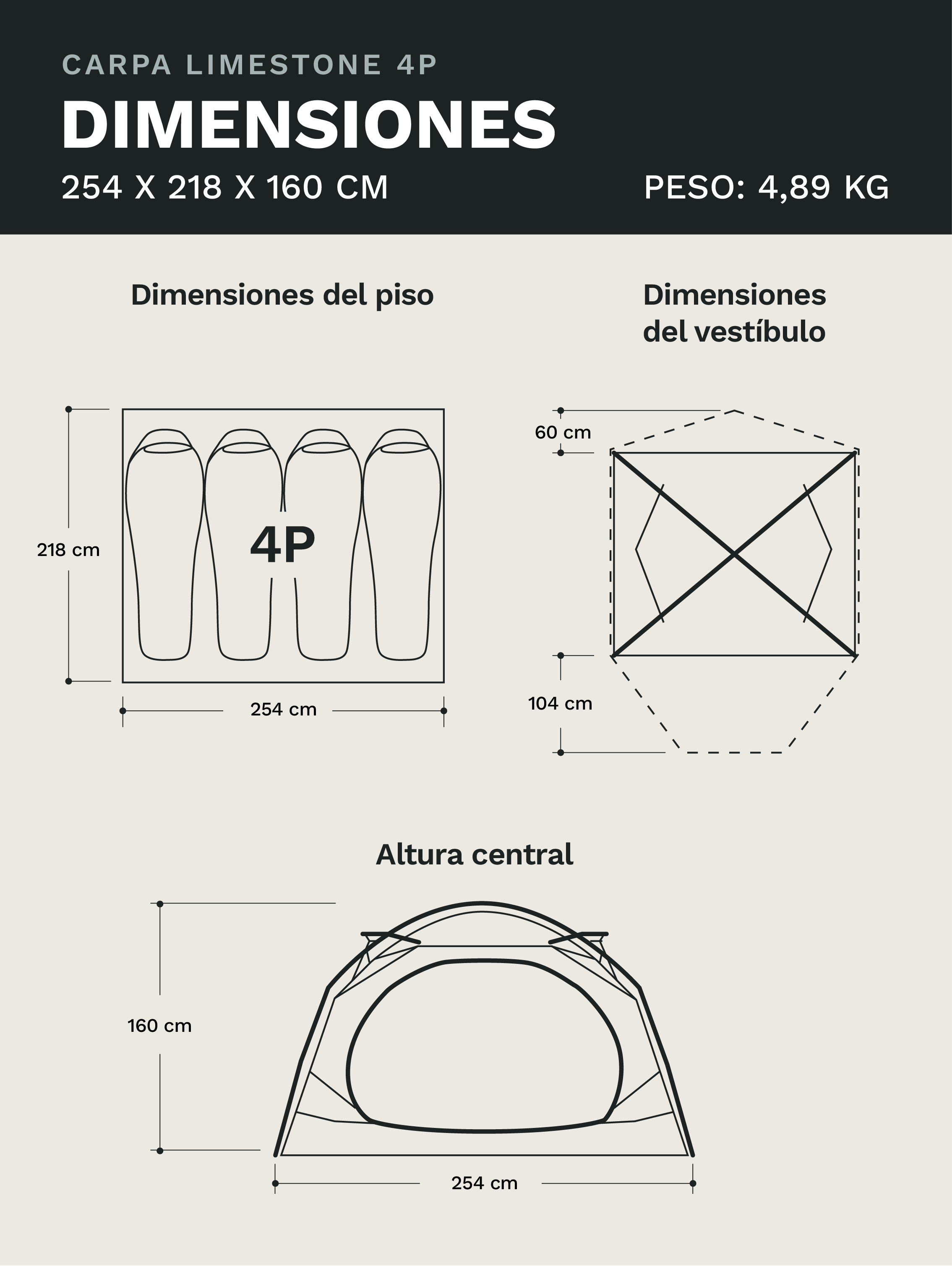 Carpa Marmot Limestone 6P