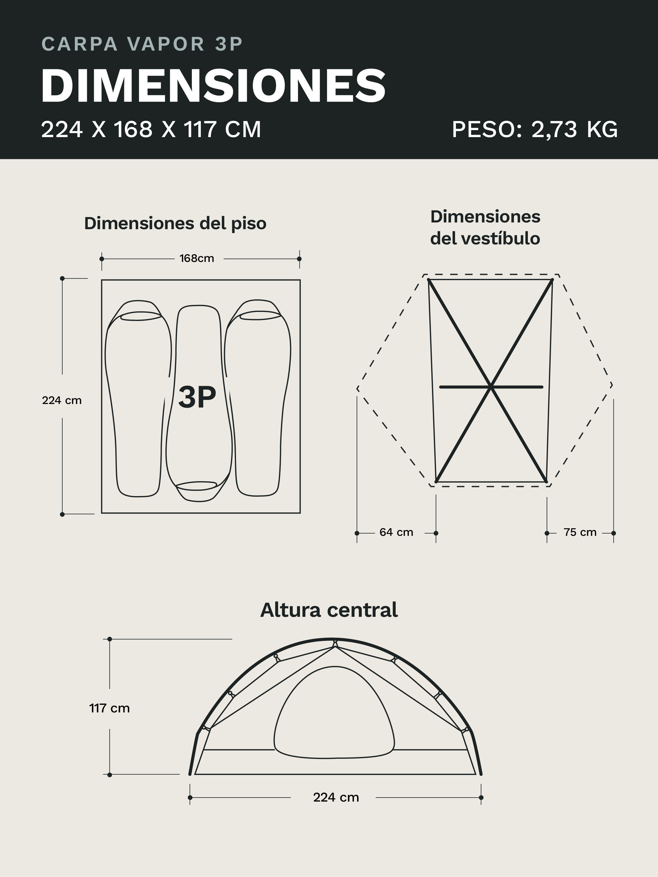 Carpa Marmot Vapor 3P
